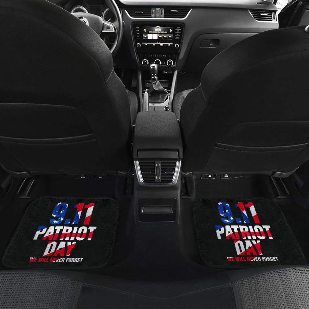 09.11 Never Forget We Will Never Forget Car Floor Mats 210305 - YourCarButBetter