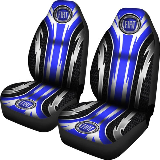 2 Front Fiat Seat Covers Blue 144627 - YourCarButBetter