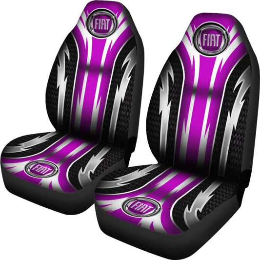 2 Front Fiat Seat Covers Pink 144627 - YourCarButBetter