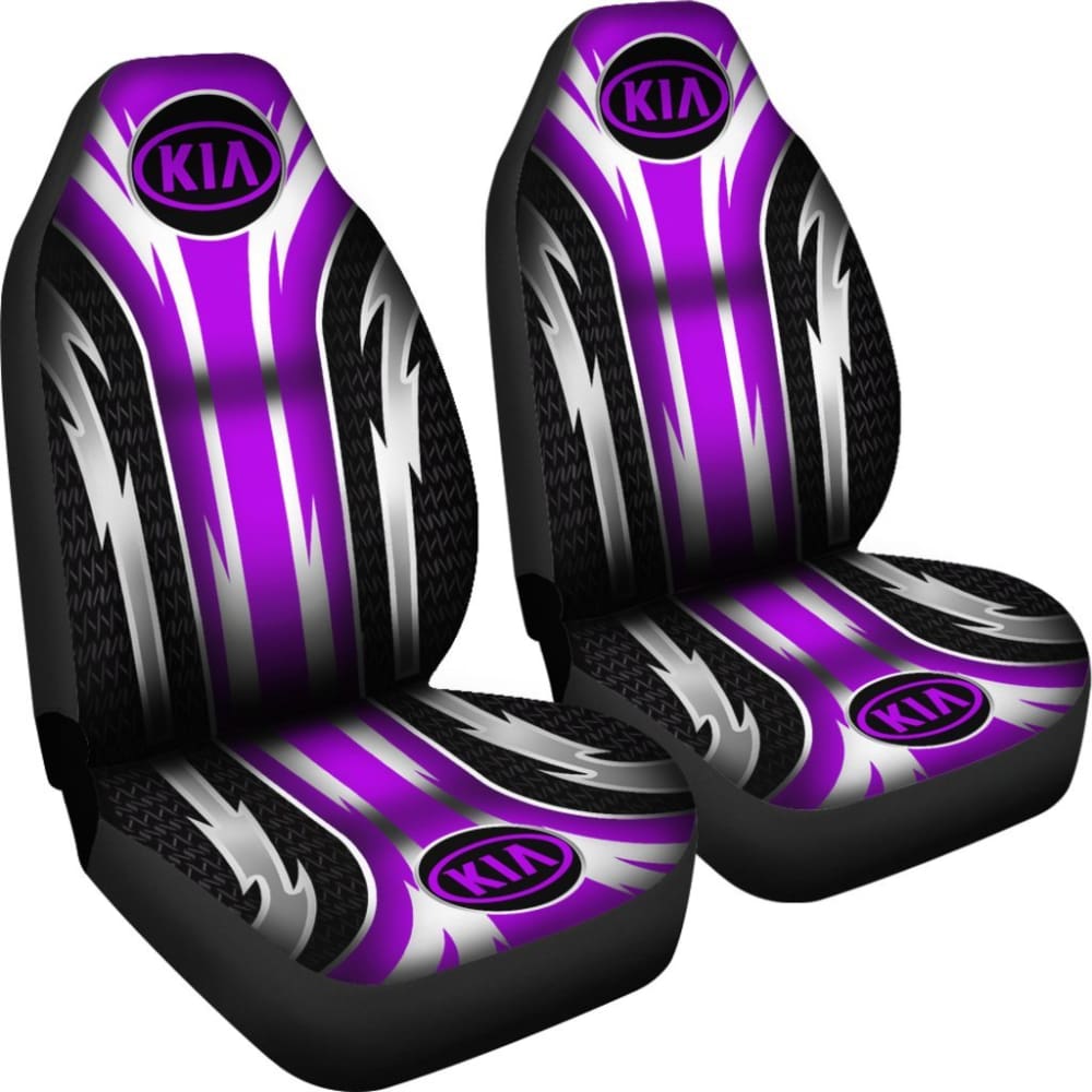 2 Front Kia Seat Covers Purple 144627 - YourCarButBetter