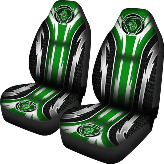 2 Front Scania Seat Covers Green 144627 - YourCarButBetter