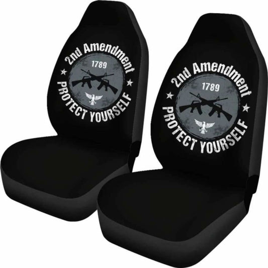 2nd Amendment Protect Yourself Car Seat Covers 154813 - YourCarButBetter