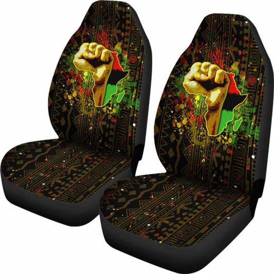 African Black Power Car Seat Covers - 105905 - YourCarButBetter