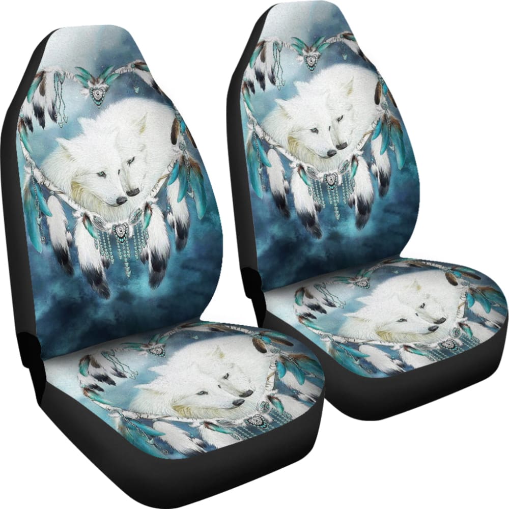 Amazing And Lovely Wolf Dreamcatcher Car Seat Covers - Make Your Own Styles