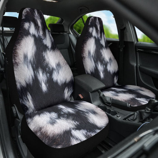 Amazing Best Gift Black And White Cowhide Print Car Seat Covers Custom 2 210601 - YourCarButBetter