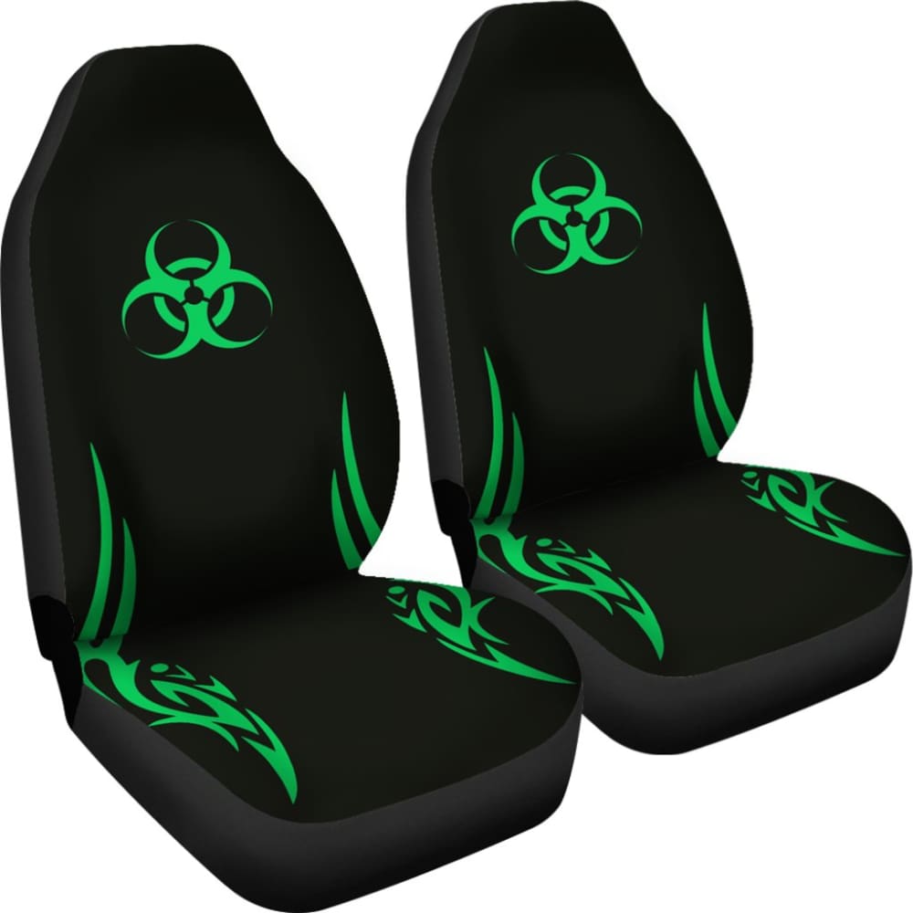 Amazing Green Biohazard Car Seat Covers 211401 - YourCarButBetter