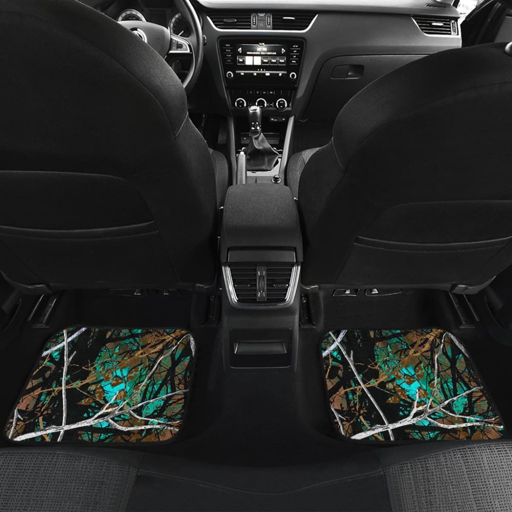 Amazing Teal Forest Hunting Camouflage Car Floor Mats 210807 - YourCarButBetter