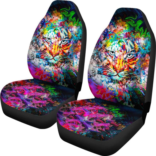 Amazing Wild Colorful Tiger Car Seat Covers 211302