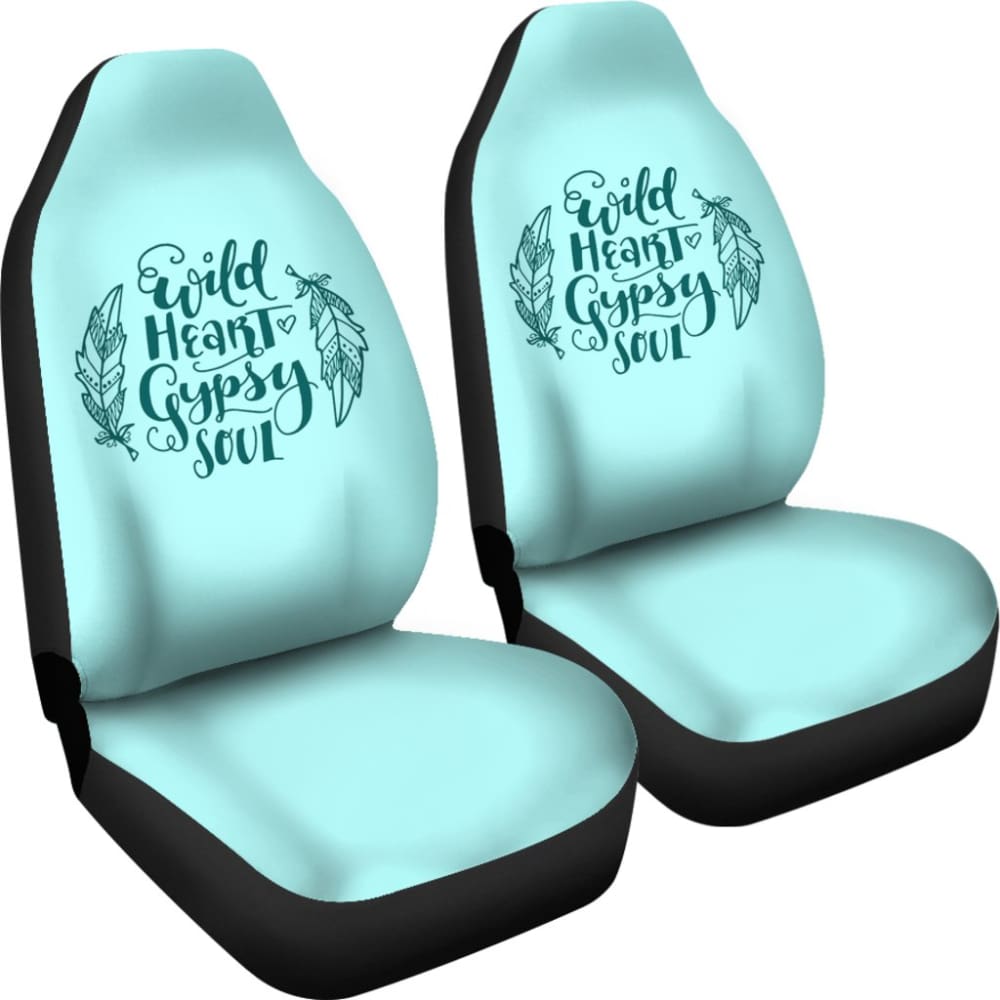 Amazing Wild Heart Gypsy Soul Ombre Car Seat Covers 210305 - YourCarButBetter