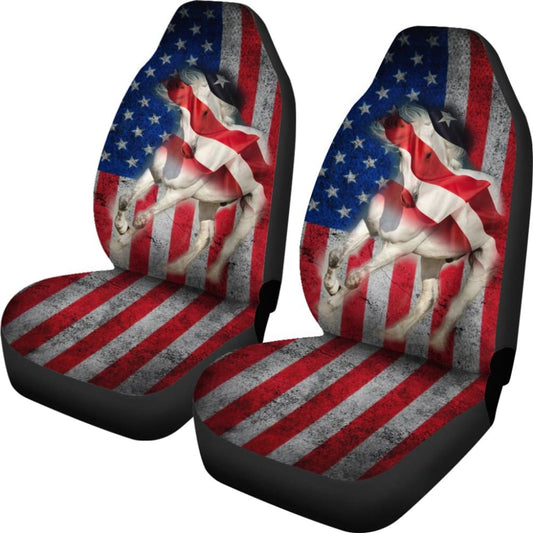 American Flag Big Horse All Protective Car Seat Covers 211103