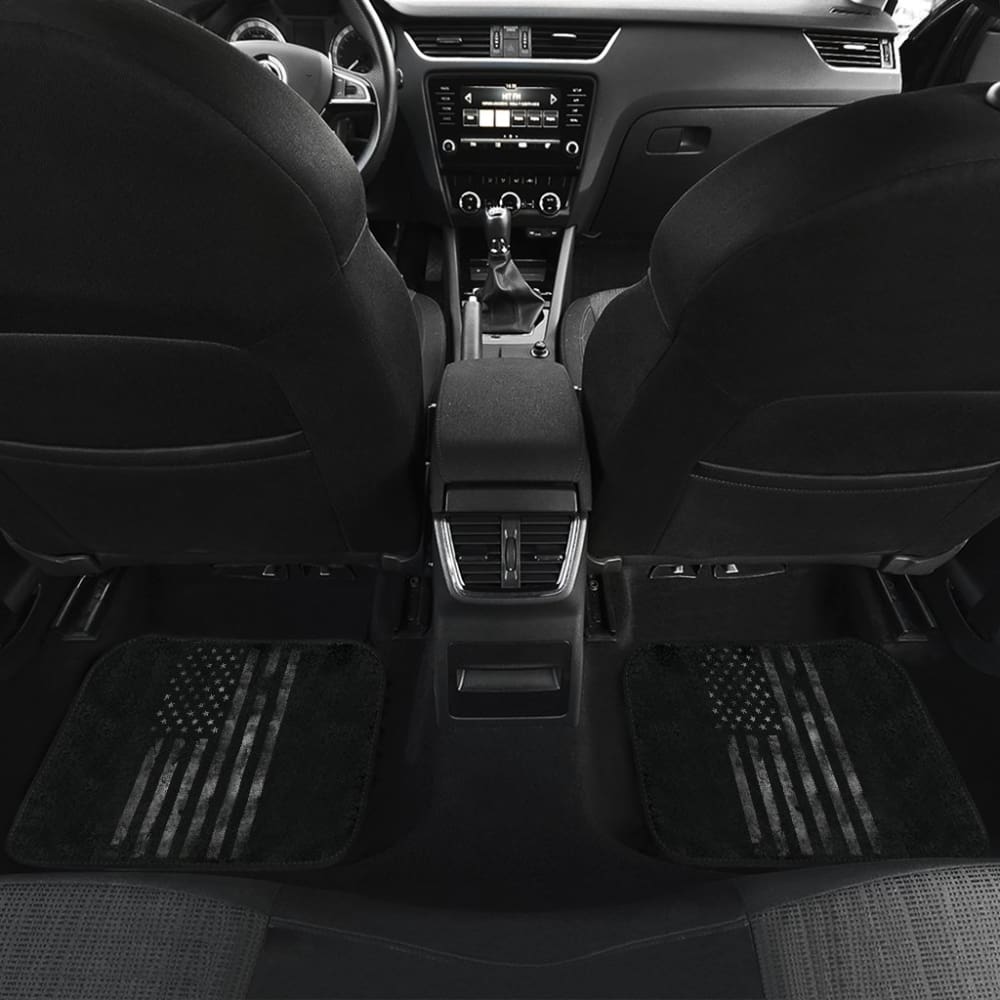 American Flag Black Car Floor Mats 212304 - YourCarButBetter