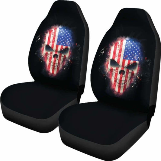 American Flag Skull Car Seat Covers 203011