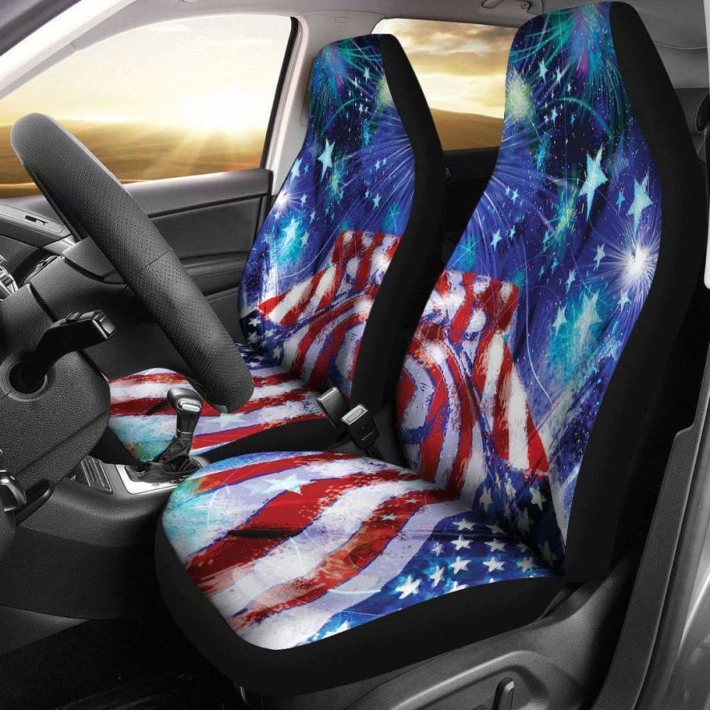 American Flag Stars Design Seat Covers 203011