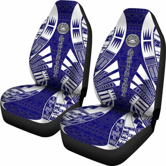 American Samoa Car Seat Covers - American Samoa Seal Polynesian Tattoo Flag - 9 174914 - YourCarButBetter