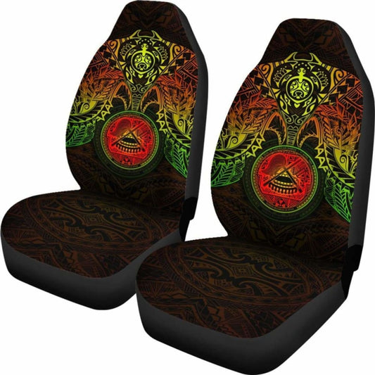 American Samoa Car Seat Covers - American Samoa Seal Reggae Turtle Manta Ray - Amazing 091114 - YourCarButBetter