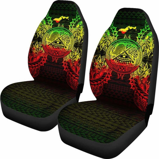 American Samoa Polynesia Car Seat Cover Map Reggae 105905 - YourCarButBetter