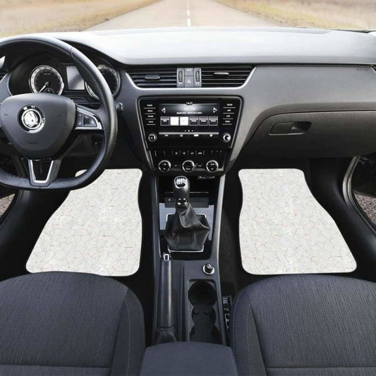 Arabic White Pattern Front And Back Car Mats 194013 - YourCarButBetter