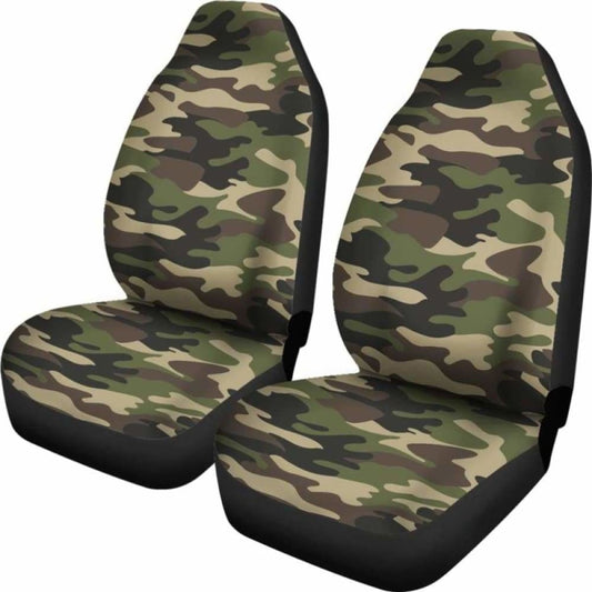 Army Green Camouflage Car Seat Covers 112608