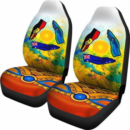 Australia Aboriginal Car Seat Covers Australia Kangaroo Naidoc Week 1 - 174914 - YourCarButBetter