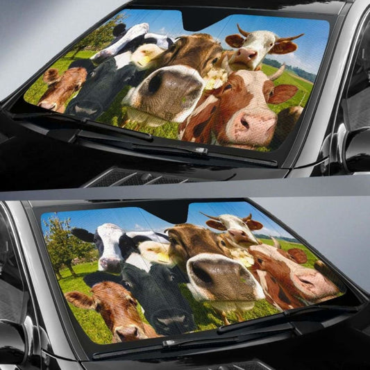Auto Sun Shades - Cow 13 172609 - YourCarButBetter