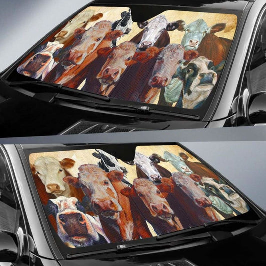 Auto Sun Shades - Cow 16 172609 - YourCarButBetter