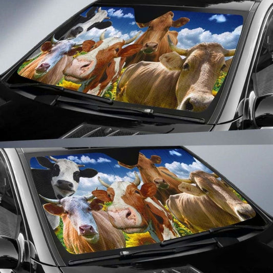 Auto Sun Shades - Cow 18 172609 - YourCarButBetter