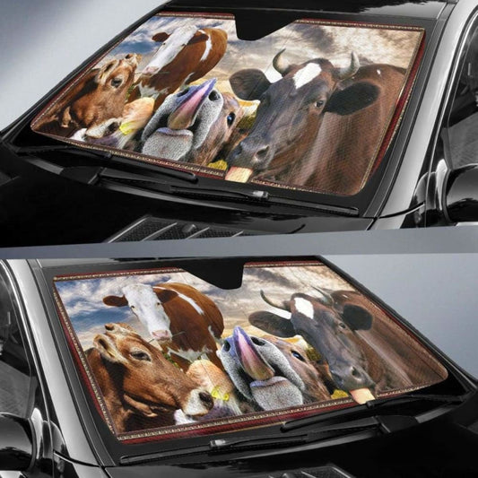 Auto Sun Shades - Cow 21 172609 - YourCarButBetter