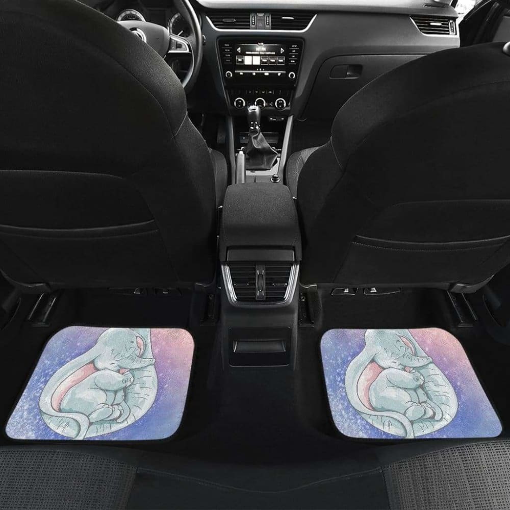 Baby Elephant Front And Back Car Mats 101819 - YourCarButBetter