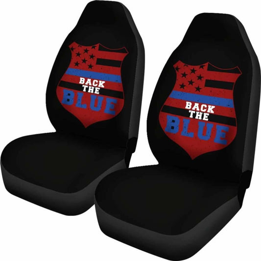 Back The Blue Police Usa Car Seat Covers - YourCarButBetter