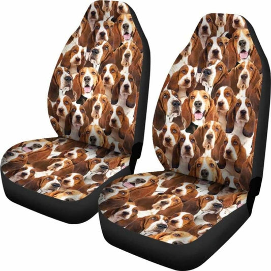 Basset Hound Full Face Car Seat Covers 200410