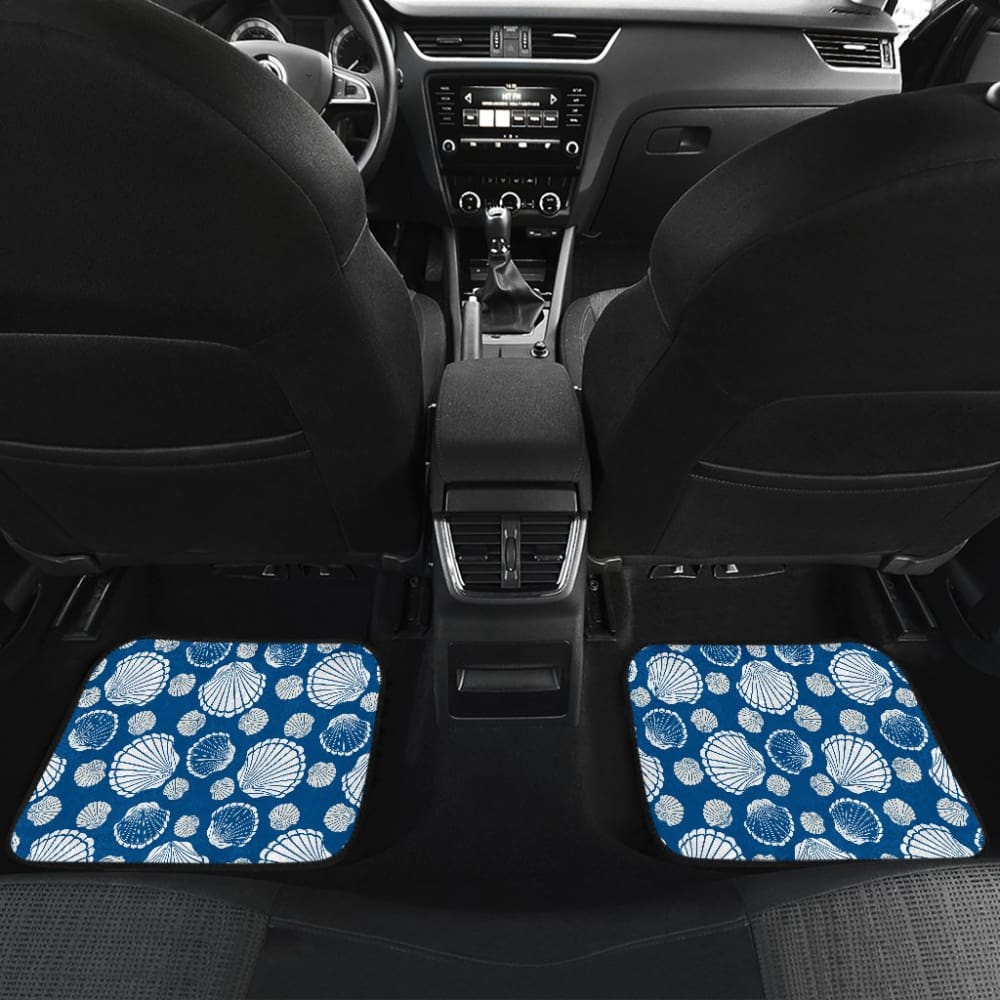 Beach Sea Shell Blue Print Universal Fit Car Floor Mats 212203 - YourCarButBetter