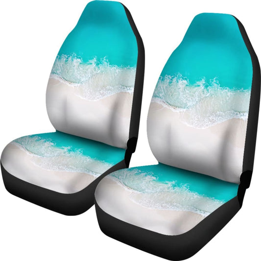 Beautiful Beach Car Seat Covers With Sand And Waves 211305 - YourCarButBetter