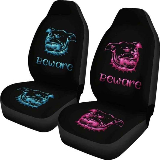 Beware of Pitbull Car Seat Covers 113510