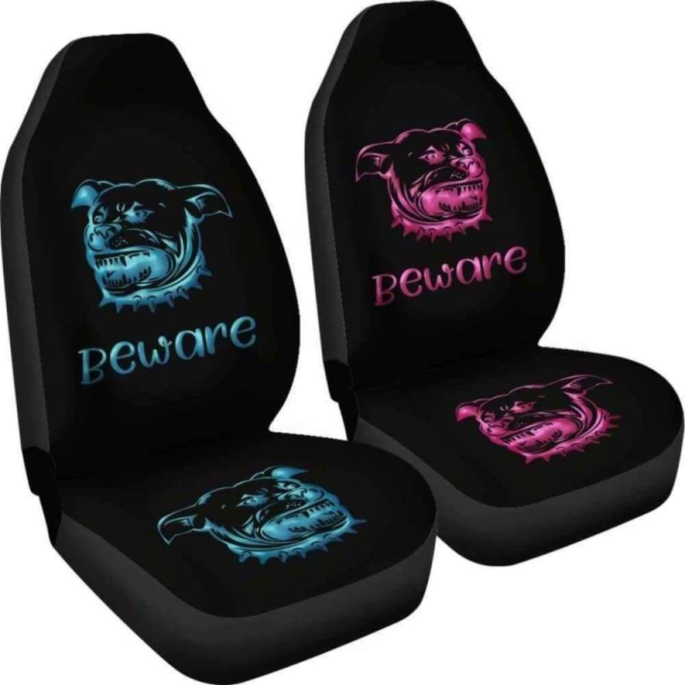 Beware of Pitbull Car Seat Covers 113510