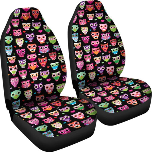 Black Owls Car Seat Cover 094209 - YourCarButBetter