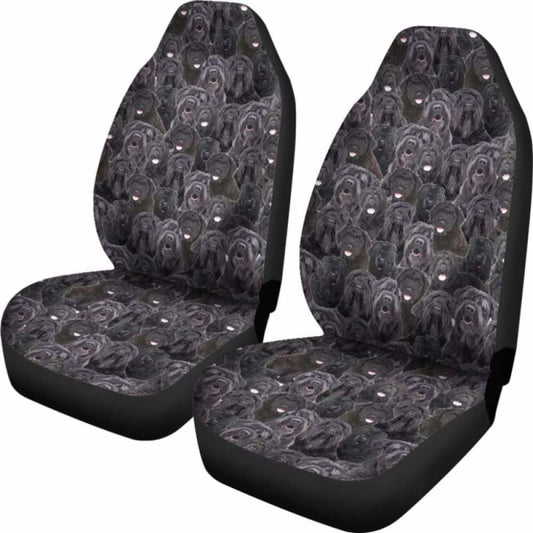 Black Russian Terrier Full Face Car Seat Covers 094201 - YourCarButBetter