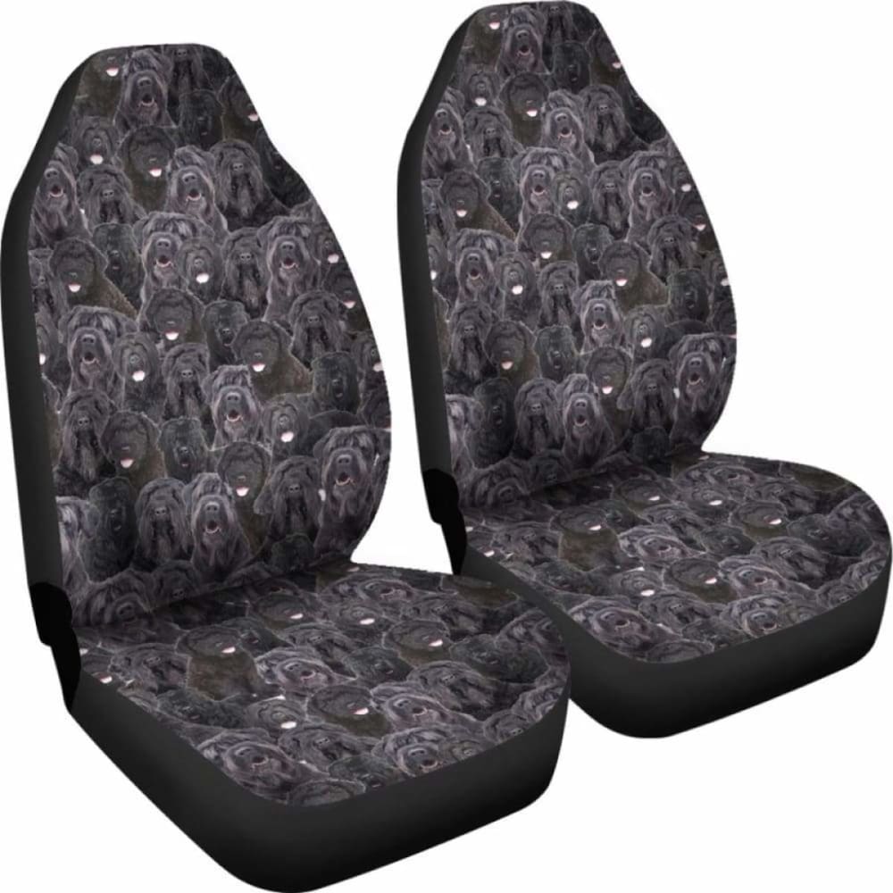 Black Russian Terrier Full Face Car Seat Covers 094201 - YourCarButBetter