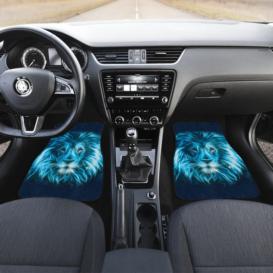 Blue Laser Lion Car Floor Mats 211102