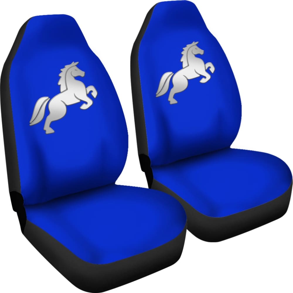 Blue Mustang Horse Silhouette Car Seat Covers Custom 2 210701 - YourCarButBetter