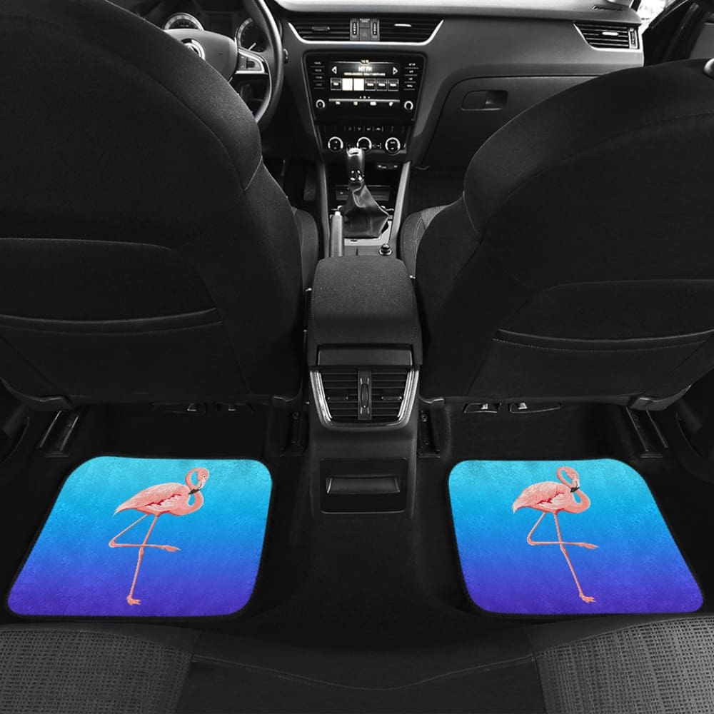 Blue Pink Flamingo Car Floor Mats 210704 - YourCarButBetter