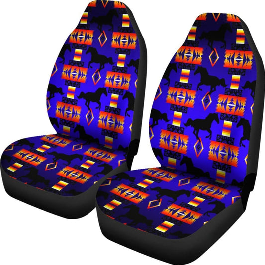 Blue Tribe Horses Car Seat Covers 103131 - YourCarButBetter