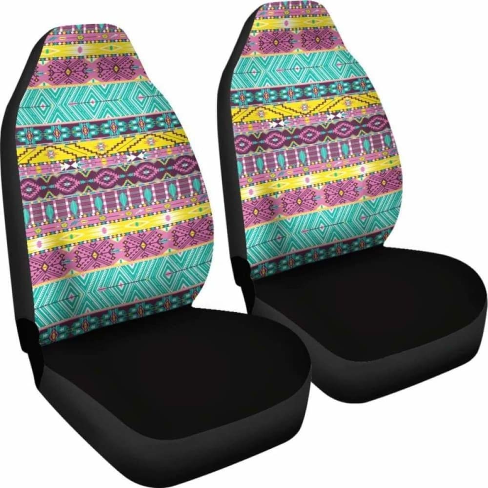 Boho Aztec Art Custom Car Seat Covers 110424 - YourCarButBetter