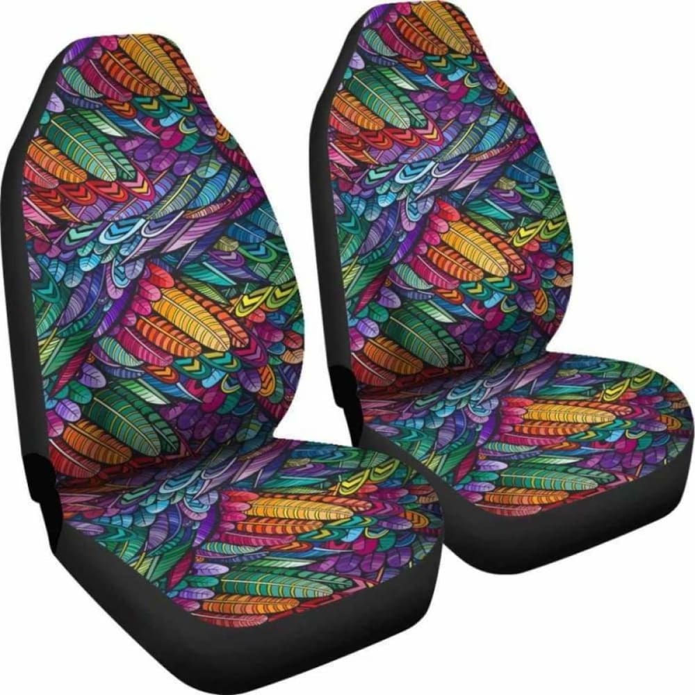 Boho Feathers Car Seat Covers 105905 - YourCarButBetter