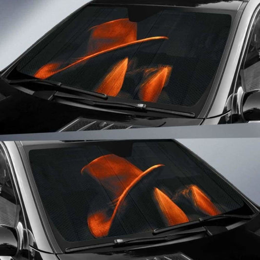 Boots & Hat of Cowboy Vintage theme car auto sunshades 172609 - YourCarButBetter