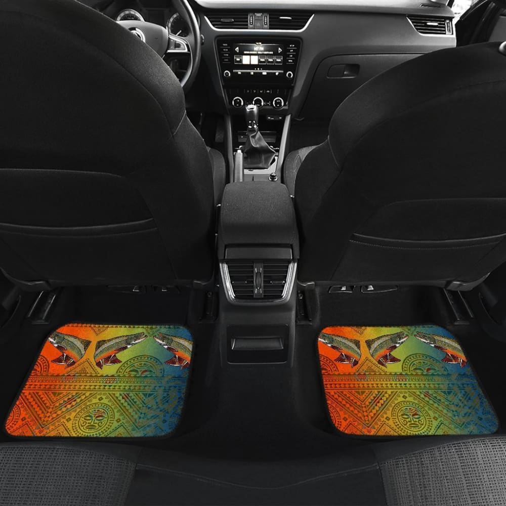 Brook Trout Skin Color Boho Pattern Fishing Car Floor Mats 182417 - YourCarButBetter