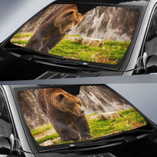 Brown Bear Hd Car Sun Shade 102507 - YourCarButBetter