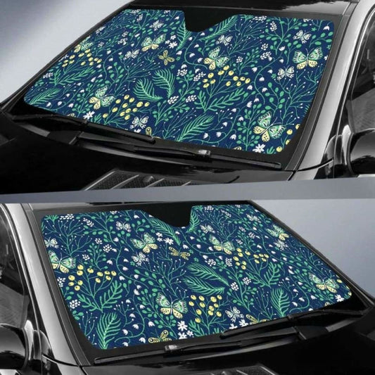 Butterfly Leaves Pattern Car Auto Sun Shades 172609 - YourCarButBetter