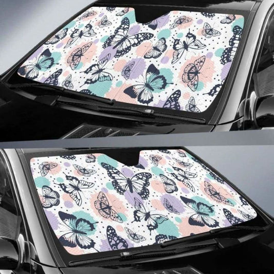 Butterfly Pattern Car Auto Sun Shades 172609 - YourCarButBetter