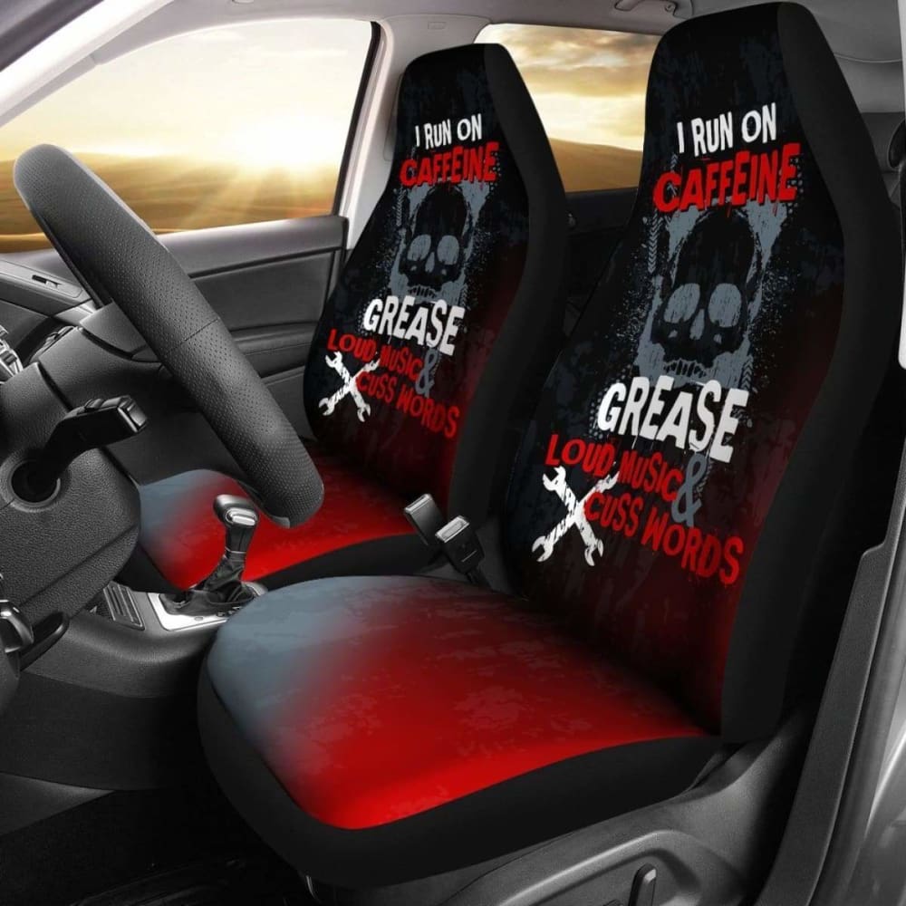 Caffeine Mechanic Car Seat Covers 174914 - YourCarButBetter