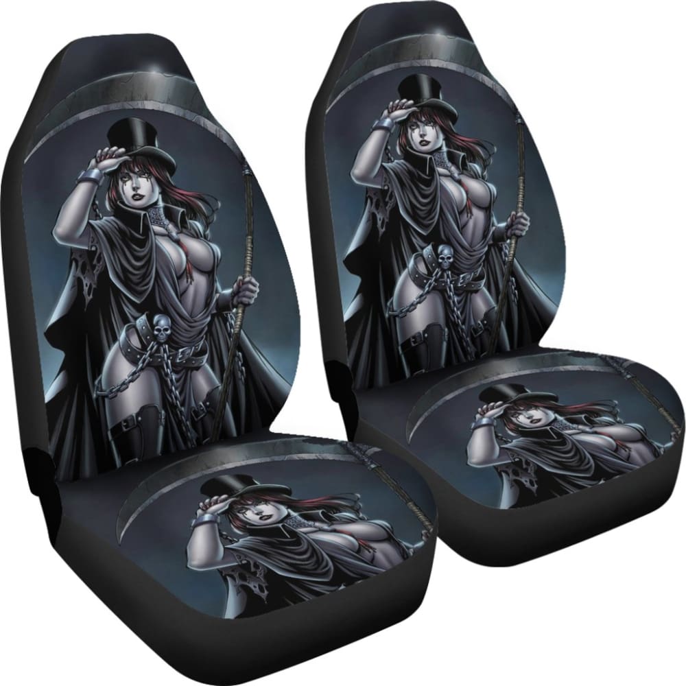 Can Not Escape From Dark Queen Grim Reaper Car Seat Covers 210603 - YourCarButBetter